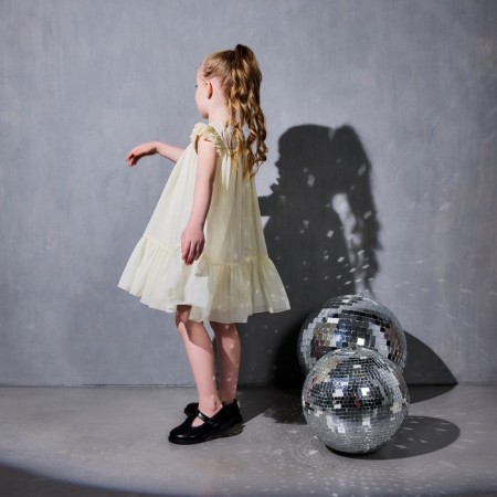 Платье для девочки MINAKU: PartyDress, цвет молочный, рост 122 см-10