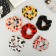 Hair elastic band "Orbit" Galant circles, 10 cm, mix