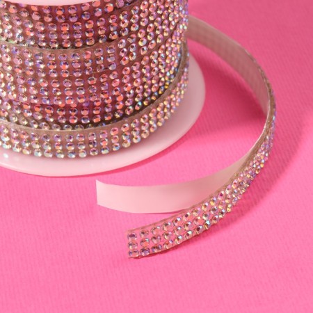 Rhound rhinestones, with holography, d = 2 mm, width - 7 mm, 4.5 ± 0.5 m, silver color-3