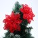 Jewelry decoration "Carved flower" (set 2 pcs) 8.5 cm, red