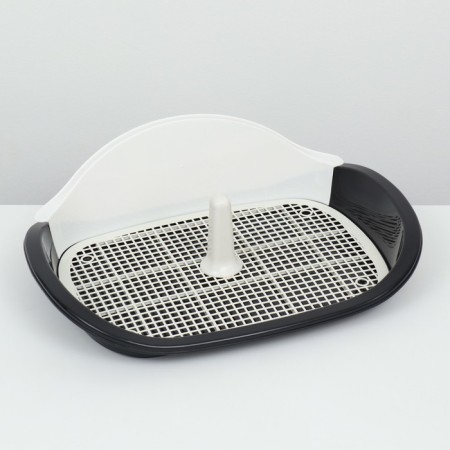 Dog toilet, 57 x 42 x 16 cm, white/black-1