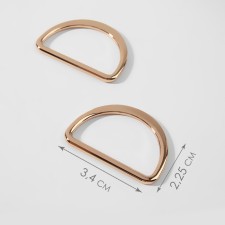 The half -ring for bags is cast, d = 30 mm, thickness - 2 mm, 2 pcs, gold color