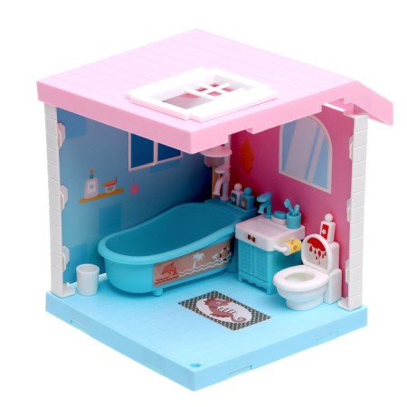 Toy "furniture for dolls" with light, with accessories, mix-1