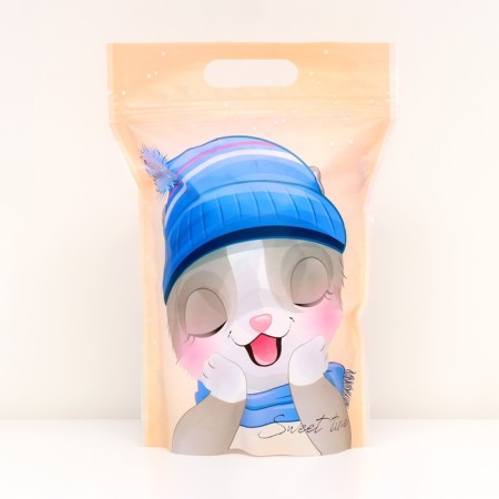 Gift package, with zip-lock fastener, "Winter kittens", 15x22cm mix-4