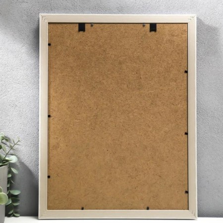 Photo frame plastic 30x40 cm "Gray wood with a double white frame" 43.4x33.4 cm-2