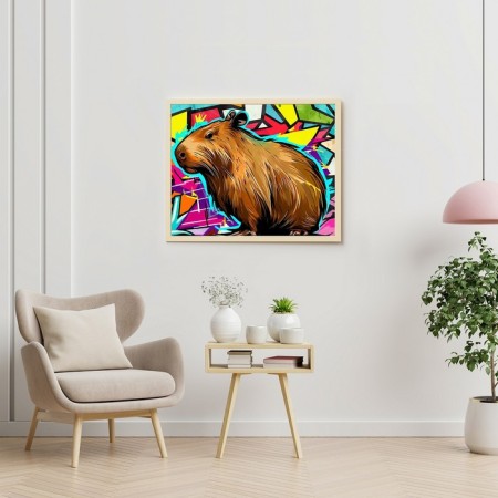 Picture on the numbers of "Capibar" "Art" 22 colors, 40 × 50 cm-1