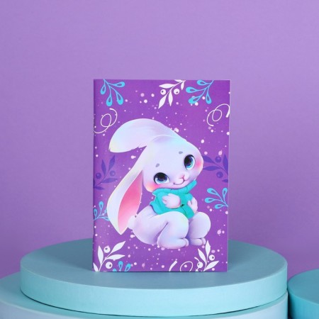 Gift set for the girl "Bunny", bag, gum set, notebook, tattoo-5
