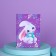 Gift set for the girl "Bunny", bag, gum set, notebook, tattoo