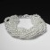 Bracelet Pearl "Zhit", 6 threads, beads No. 4, milk color in silver