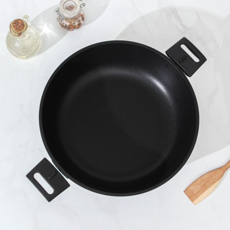 Pan “Tradition”, D = 30 cm, h = 8.5 cm, removable handles, anti -stick coating, black color-1