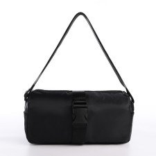 Youth bag with zipper, black color