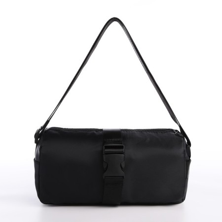 Youth bag with zipper, black color