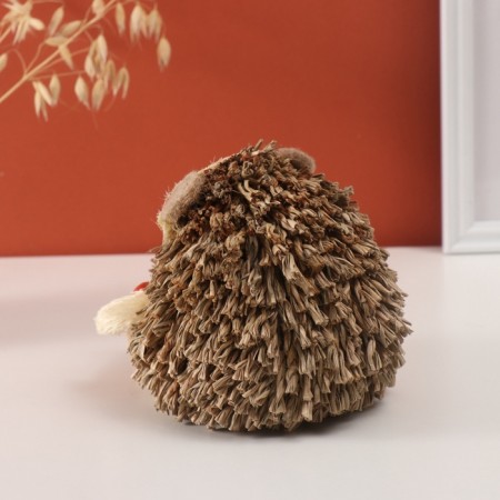 Decor "Hedgehog with crop basket" 16x12x13 cm-1