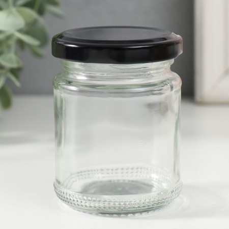 Bank for candles glass with a “transparency” lid 150 ml 6x6x8 cm