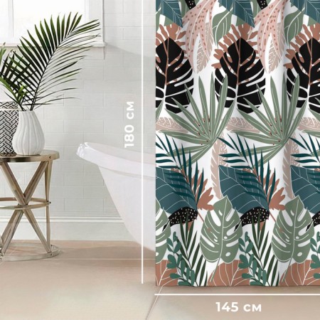 The bathroom curtain "Tropic", 145 × 180 cm-1