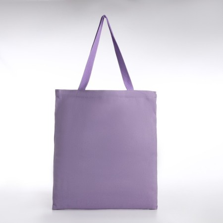 Hooper bag without fastening, from textiles, lilac color/white color-1