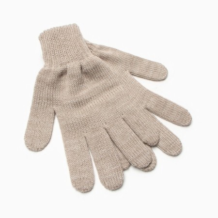 Female gloves, beige color, size 18-1