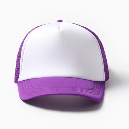 Baseball cap with minaku grid, color violet/white, rr 56-58-5