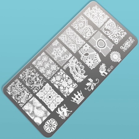 Stamping disk Metal "Flower Mood", 6 × 12 cm-2