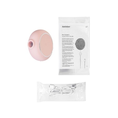 Satiffyer Pro to Go 3 vacuum clitoris stimulator, pink color-11