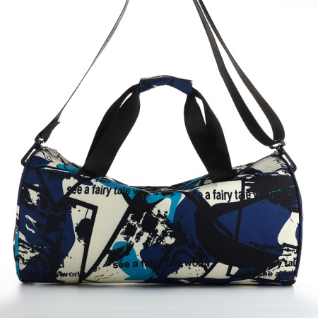 Sports bag, textura, average size, green/white color-1
