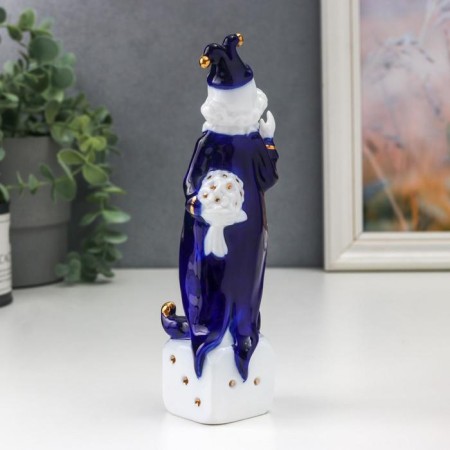 Souvenir Ceramics "Clown on Playing Cube" Cobalt 18x4.4x5 cm-3