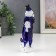 Souvenir Ceramics "Clown on Playing Cube" Cobalt 18x4.4x5 cm