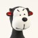 Pode-Kuglya Pode Poda Pode toy, 14 cm, black/white/burgundy