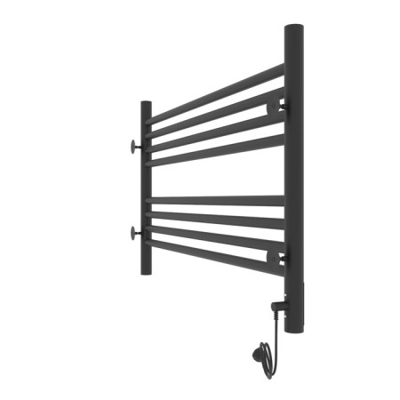 Two -heated towel rail Laris Laris Olivia ChKCh8, 800x500 mm, 8 crossbars, left, black-13