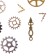 Decor for creativity "Antique gears" weight 50 g, size 1 pc. -0.5-3 cm