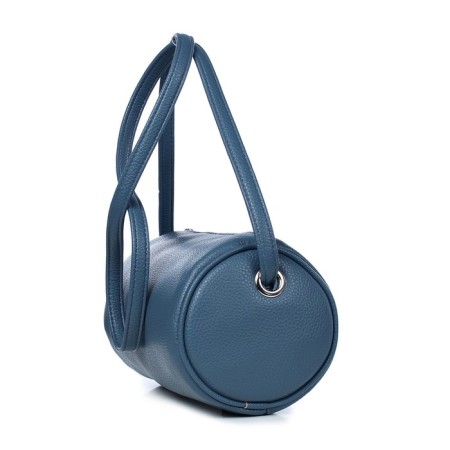 Bag Cross-Bodi with a zipper, blue color-3
