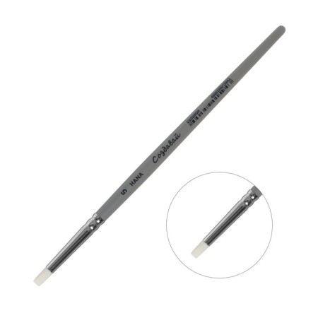 Silicon Brush "Flat", Hana Create No. 5 (exhibition length 8 mm), short dull handle