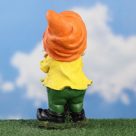 Garden figure "Dwarf with a broom" 30x14x14cm-2