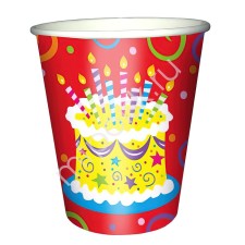 A glass of paper “cake”, bright, 250 ml, in a set of 6 pcs.