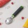 Spoon for ice cream of the lime, 19.5 × 4.2 cm, black and green color