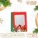 Gift package with the Snowman window 26 x 35 x 16 cm, red