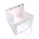 A packet for a cake with a square bottom and window, holographic, 20 x 20 x 20 cm