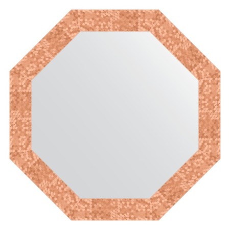 Mirror in the baguette frame, honeycomb copper 70 mm, 67x67 cm