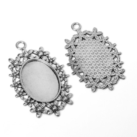 Frame with a setting A2639-2, a platform 18 × 25 mm, color black silver