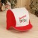 Set for a bath: a hat and a rug "Bann pepper" red