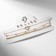 Set: 3 necklaces, 3 pairs fluffs "aesthetics" heart, white color in gold, 32 cm