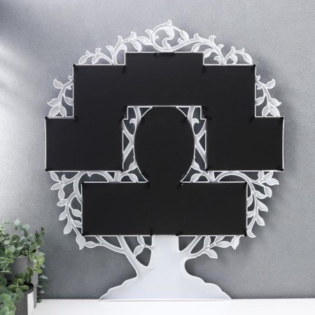 Photo frame in 8 photos 10x10, 10x15 cm "Family Tree" White 60x50x2 cm-2