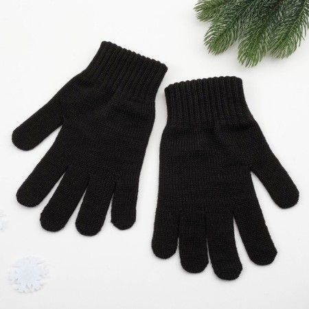 Male gloves, black color, size 22
