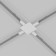 Connector X-shaped for the built-in track system Technical Track-11W, 13x13x2 cm, white color