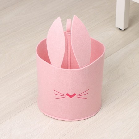 Organizer for storage Funny "hare", 24 × 24 × 22 cm, 8 l, pink color-1