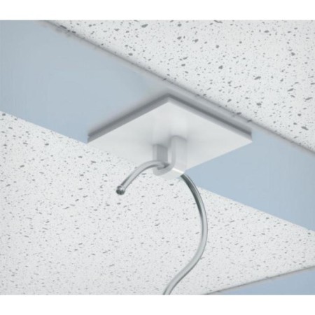 Square ceiling mount on double -sided tape, white color-1