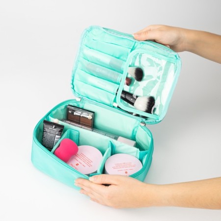 Road cosmetic bag, mint color-3