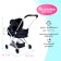 The stroller is universal for dolls, with a basket, a metal frame, mix