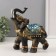 Polystone souvenir "Elephant in Blue Popone with brushes and mirrors" 20x10x18.5 cm