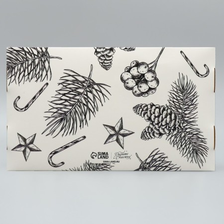 Box for eclaires with liners of the “Magic New Year!”, 25.2 x 15 x 7 cm, New Year-4